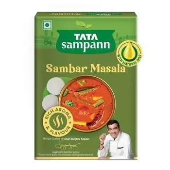 TATA Sampann Порошок самбар масала с натуральными маслами, 45 г, приготовленный шеф-поваром Сандживом Капуром, с эксклюзивным советом шеф-повара, насыщенный аромат и вкус