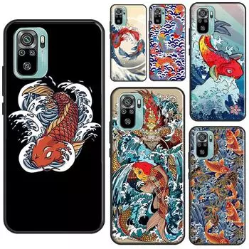 Чехол Tattoo Japanese Koi Dragon Wave для Xiaomi Redmi Note 11 Pro Note 10 9 8 Pro 11S 9S 10S Чехол для Redmi 10 9 9A 9C 9T Redmi 7