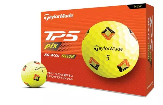 TAYLOR MADE TMJ24 TP5 pix YLW JPN 12 штук Teepee Five Pix Yellow Golf Ball 2024 Model Yellow