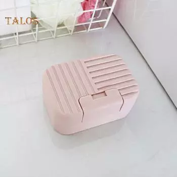 TB Home Bathroom Soap Holder Storage Box Travel Dispenser Case Container синий