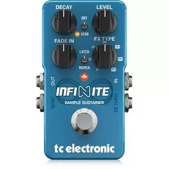 Tc Electronic Педаль сэмплирования и сустейна Поддерживает несколько слоев сустейна Оснащена механизмом реверберационной модуляции Возможность переключения режима Latchmomentary Неограниченно
