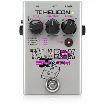 TC Helicon Vocal Effector Talk Box Synth Sound Студийный ревербератор Адаптивный тон TALKBOX SYNTH