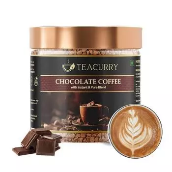 TEACURRY Chocolate Instant Coffee Jar - Растворимый сублимированный кофе из 100% натуральных кофейных зерен сорта Арабика | Черный кофе с натуральным шоколадом