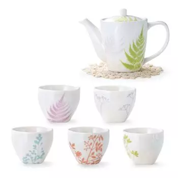 Teapot 5 Pot Tea Cup Celebration [Dolce duo] Set, Cups, Set, (Boxed), Gift, Birthday, FR-1656 белый