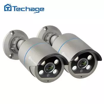 Techage H.265 4MP двусторонняя аудио POE IP-камера IP66 Водонепроницаемая наружная камера видеонаблюдения для системы POE NVR