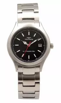 [Technos] 3-х стрелочные часы с датой T9656SB мужские серебристые