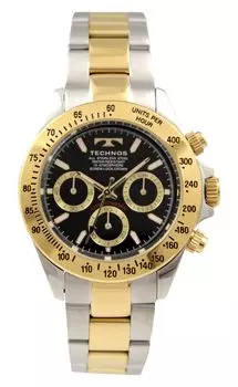 [Technos] Chronograph Watch 10 ATM Water Resistant T4C01TB Men s Gold
