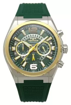 [Technos] Chronograph Watch 10 ATM Water Resistant T8B84GM Men s Green