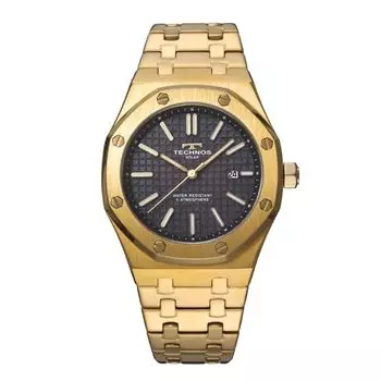 Technos Premium Analog Gold x Black Watch T9B65GB Мужские золотой