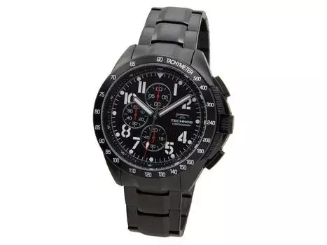 TECHNOS TECHNOS T4417BB Chronograph 10 ATM Water Resistant Black Men s Watch [Параллельный импорт]