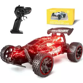 Tecnock RC Car для детей RC USB зарядка игрушечная машина RC Car подарок на день рождения Type-C Off-Road 2.4Ghz (красный)