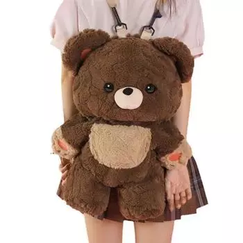 Teddy Plush Bear Backpack Cute Animal Student Backpack For Children And Teens S