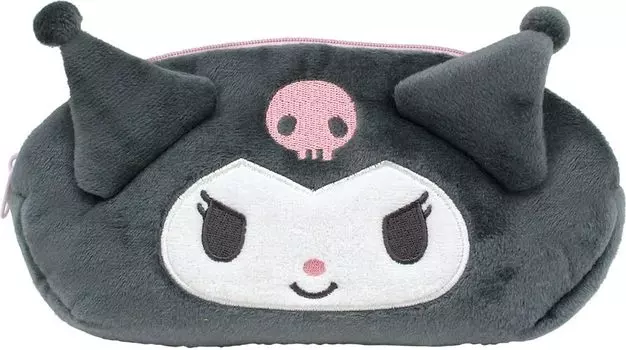Tees Factory Sanrio Plush Face Pen Pouch Kuromi SR-5540860KU