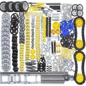 TEESE 847 шт. Technic - Детали, совместимые с Lego, Technic Gear - Ось - Штифт - Колесный амортизатор - Шокирующий дифференциал Следы шин для проектов Technic