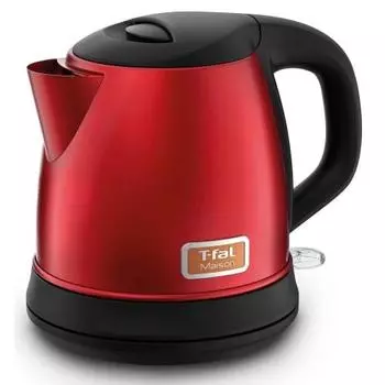 Tefal чайник 1.0л электрический чайник корпус из нержавеющей стали автоматическое отключение питания Maison винно-красный KI271FJP