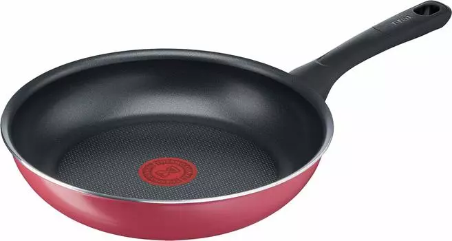 Tefal Frying For Gas Fire Free of Harmful Substances such as Red Frying Red B55904 Pan, 24cm, Only, PFOA, Non-stick, Long-lasting Cranberry Pan красный