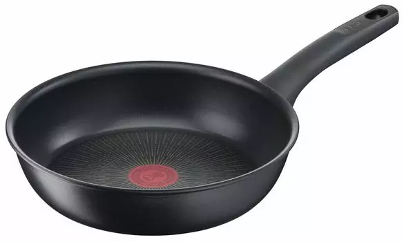Сковорода Tefal 24 см IH Gas Fire Не содержит вредных веществ, таких как и твердый титан Неограниченная жарка Черный G26504 Совместимость, PFOA, антипригарное покрытие чёрный