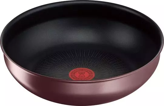 Кастрюля Tefal со съемной глубокой крышкой, совместимая с газом, не содержащая вредных веществ, таких как Neo IH Maron Brown Unlimited Wok Brown L38577, ручка для жарки, коричневый