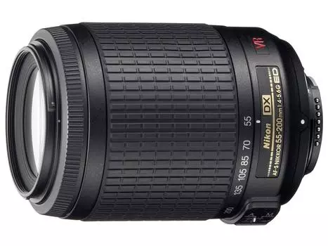 Телеобъектив Nikon с зумом DX VR Zoom Nikkor Только для формата Nikon DX AF-S 55-200mm f/4-5.6G IF-ED
