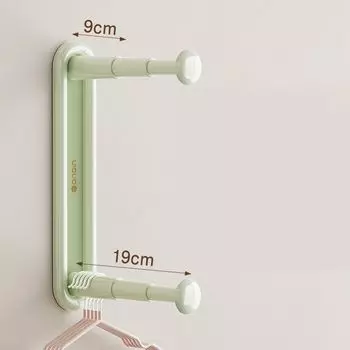 Telescopic Balcony Hanging Rack Wall Mounted Storage Organizer Hanger Storage Rack for Balcony Green