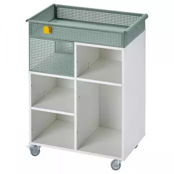 Тележка ИКЕА ВНИНГ белый серо-зеленый 54x33 см