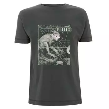 Темно-серая футболка унисекс Pixies Monkey Grid S