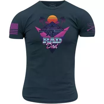 Темно-синяя футболка унисекс Grunt Style Rad Dad S