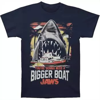 Темно-синяя футболка унисекс Jaws Ygnabb S
