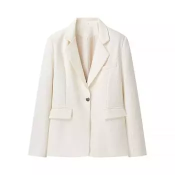 Temperament Commuting Professional Suit 2025 Long Sleeved Single Button Suit Collar Jacket for Women S