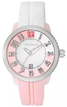 [Tendence] Часы CRAZY Medium Pink Dial Stainless Steel Mineral Glass Quartz 42MM Watch TY930111 Womens White [Товар]