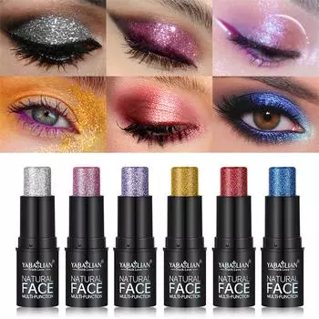 Тени для век Glitter Stick Тени для век Glitter Gel Шестицветные жемчужные тени Glitter Stick Тени для век Сценический макияж 01#