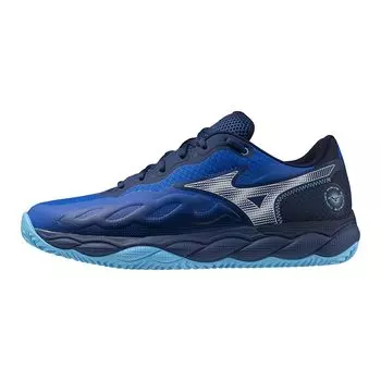 Tennis Shoes Wave Enforce Court OC Artificial Grass Court Club Activities Lightweight Soft Tennis Hard Tennis Blue x White x Navy cm 3E [Mizuno]