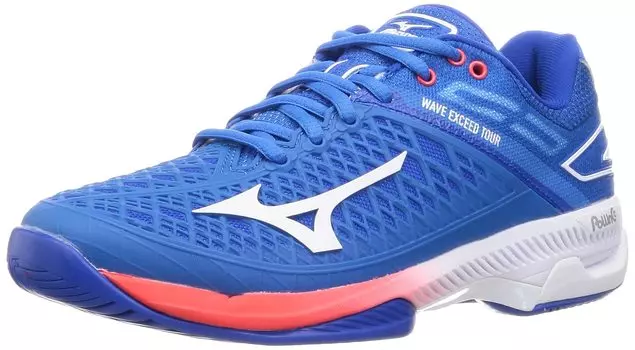 Tennis Shoes WAVE EXCEED TOUR 4 AC All Court Club Activities Lightweight Game Court Soft Tennis cm 2E [Mizuno] Blue/White/Red 22.5