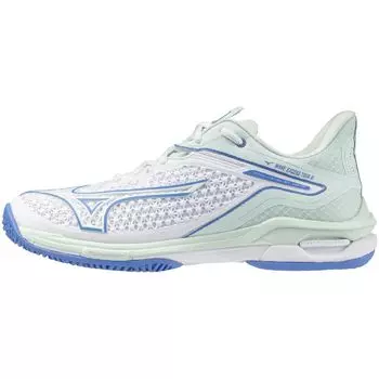 Теннисные кроссовки Wave Exceed Tour 6 AC All Court Клубные мероприятия Легкие Игровой корт Мягкие Белый x Мята x Синий см E [Mizuno] 23.0