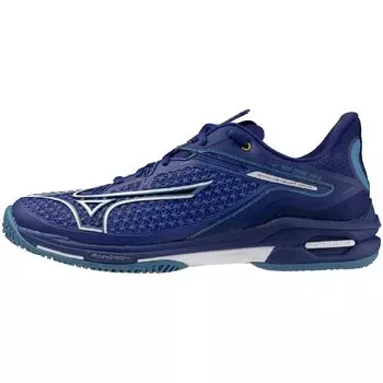 Теннисные кроссовки Wave Exceed Tour 6 AC All Court Club Activities Легкие Игровой корт Мягкий Синий x Белый см 2E [Mizuno] 23.0