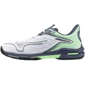 Tennis Shoes Wave Exceed Tour 6 AC All Court Club Activities Lightweight Game Court Soft 61GA2470 White x Mint x Navy cm 2E [Mizuno] 30.0