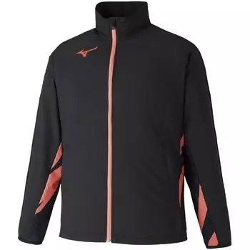 Tennis Wear Training Cross Jacket Sweat Absorbent Quick Drying Stretchy Dynamotion Fit 62JC2010 Black x Neon Flame L [Mizuno]