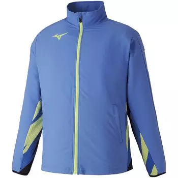 Tennis Wear Training Cross Jacket Sweat Absorbent Quick Drying Stretchy Dynamotion Fit 62JC2010 Sonic Blue x Neolime XS [Mizuno]