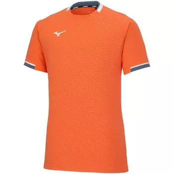 Теннисная одежда Solar Cut Game Shirt Short Sleeve Easy to Move 62JAA031 Soleil Orange M [Mizuno]