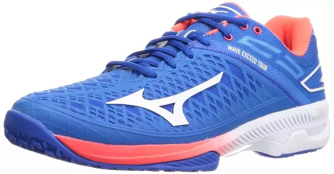 Теннисные туфли Wave Exceed 4 OC см 2E [Mizuno] Синие/Белые/Красные 26.5