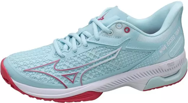 Теннисные туфли Wave Exceed TOUR 5 OC Бирюзовый x Коралловый x Белый см E [Mizuno] Женские 22,5