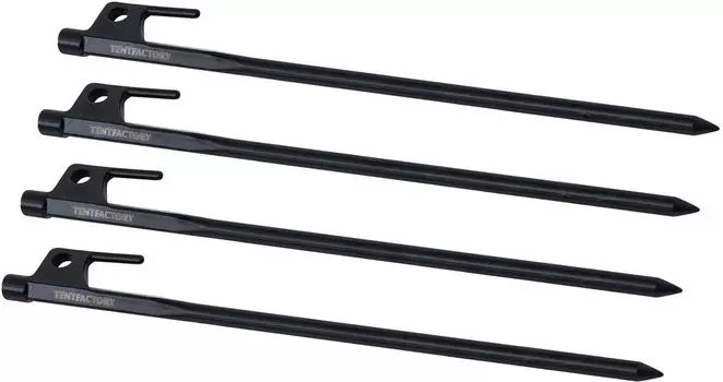 TENT FACTORY Peg Casting Peg Set of 4 Black 30cm TF-CSP-30
