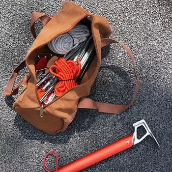 Tent Peg Bag Waterproof Large Capacity Oxford Cloth Outdoor Camping Ground Nail Hammer Storage Pouch Camping Supplies коричневый