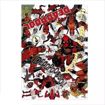 Tenyo в пазле из 1000 деталей Marvel Deadpool DEADPOOL В комплект входит сервисная карта [Сделано в Японии] (51х73,5см) клей R-1000-640, шпатель,