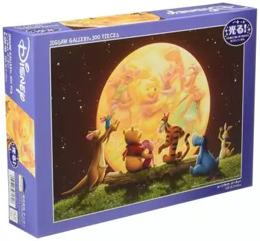 Tenyo in 300 Piece Glowing Piece Jigsaw Puzzle Disney Moonlight Party Comes with glue and spatula Service card included [Made Japan] (30.5x43cm)