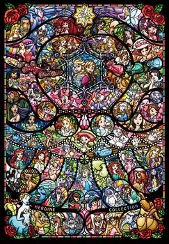 Tenyo в 2000-элементном пазле Disney Heroine Collection Stained Glass В комплекте сервисная карта [Сделано в Японии] Disney/Pixar (73х102см)