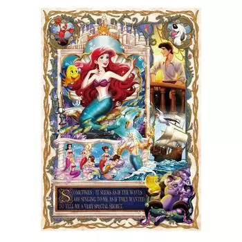 Tenyo в 500 элементах пазла в позолоченном стиле Disney The Little Mermaid Wish of a Mermaid in Love В комплекте с клеем и шпателем Сервисная карточка