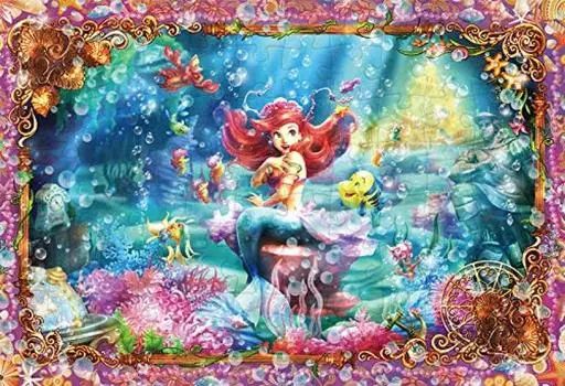 Tenyo в пазле Disney Mermaid Princess Ariel 96 деталей пазла антибактериальный набор для чистки пальто сервисная карта включена возраст [Сделано в Японии]