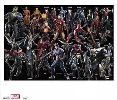 Tenyo в пазле из 1000 деталей Marvel Great Characters поставляется с клеем и шпателем. В комплект входит сервисная карта [Сделано в Японии] (51х73,5см) Р-1000-630