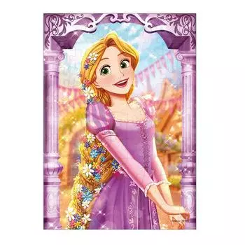 Tenyo в пазле из 108 элементов Disney Rapunzel on the Tower Веселая Рапунцель В комплект входят клей и шпатель В комплект входит сервисная карта [Сделано в Японии]
